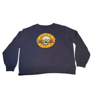 Navy Blue Men's Guns N’ Roses long sleeve retro Sweater